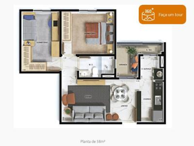 Apartamento para Venda, em Jundiaí, bairro Jardim do Lago, 2 dormitórios, 1 banheiro, 1 vaga