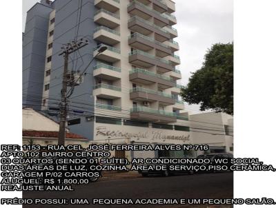 Apartamento para Locação, em Araguari, bairro CENTRO, 3 dormitórios, 1 banheiro, 1 suíte, 2 vagas