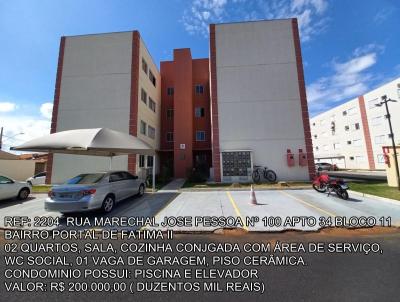 Apartamento para Venda, em Araguari, bairro PORTAL DE FÁTIMA II, 2 dormitórios, 1 banheiro, 1 vaga
