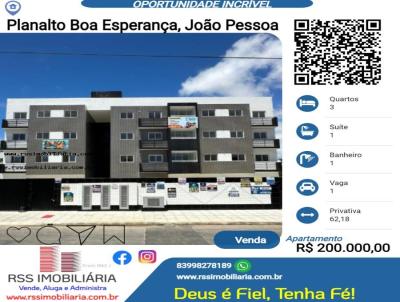 Apartamento para Venda, em Joo Pessoa, bairro Planalto Boa Esperana, 3 dormitrios, 1 banheiro, 1 sute, 1 vaga