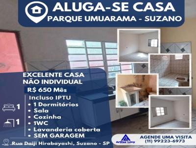 Casa para Locao, em Suzano, bairro Jardim do Bosque, 1 dormitrio, 1 banheiro