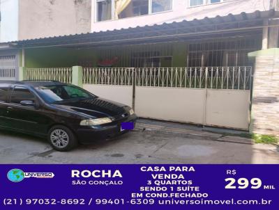 Casa para Venda, em So Gonalo, bairro Rocha, 3 dormitrios, 1 banheiro, 1 sute, 1 vaga