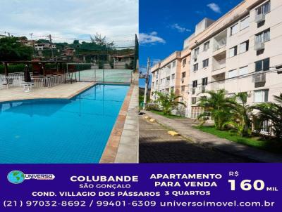 Apartamento para Venda, em So Gonalo, bairro Colubande, 3 dormitrios, 1 banheiro, 1 vaga