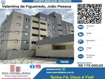 Apartamento para Venda, em Joo Pessoa, bairro Valentina de Figueiredo, 3 dormitrios, 1 banheiro, 1 sute, 1 vaga