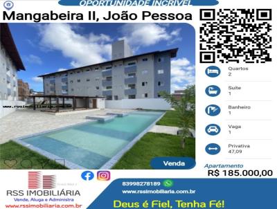 Apartamento para Venda, em Joo Pessoa, bairro Mangabeira, 2 dormitrios, 1 banheiro, 1 sute, 1 vaga