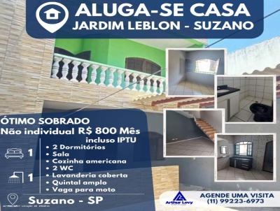 Casa para Locao, em Suzano, bairro Jardim Leblon, 2 dormitrios, 2 banheiros