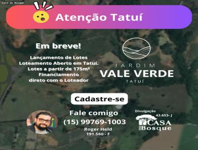 Lote Parcelado para Venda, em Tatu, bairro Residencial Vale Verde