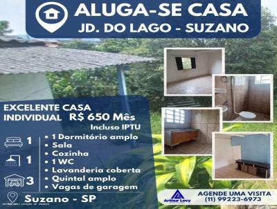 Casa para Locao, em Suzano, bairro Jardim do Lago, 1 dormitrio, 1 banheiro, 3 vagas