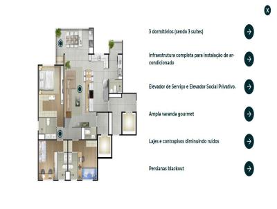 Apartamento para Venda, em Santo Andr, bairro Centro, 3 dormitrios, 4 banheiros, 3 sutes, 2 vagas