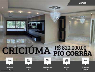 Apartamento para Venda, em Cricima, bairro Pio Corra, 3 dormitrios, 3 banheiros, 1 sute, 2 vagas