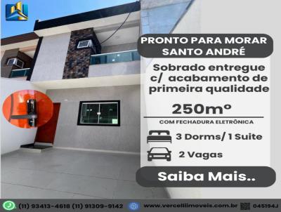 Sobrado para Venda, em Santo André, bairro Santa Terezinha, 3 dormitórios, 3 banheiros, 1 suíte, 2 vagas