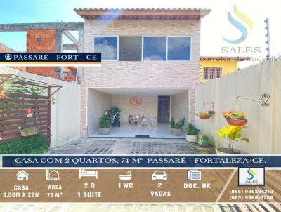 Casas 2 Quartos para Venda, em Fortaleza, bairro Passare, 2 dormitrios, 2 banheiros, 1 sute, 2 vagas