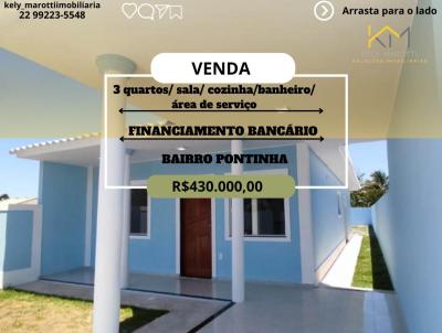 Casa para Venda, em Araruama, bairro Pontinha, 3 dormitrios, 2 banheiros, 1 sute, 1 vaga