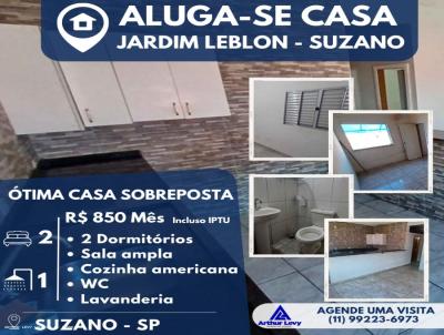 Casa para Locao, em Suzano, bairro Jardim Leblon, 2 dormitrios, 1 banheiro