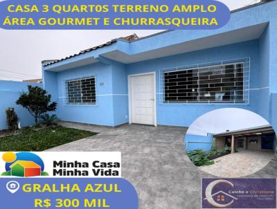 Casa Usada para Venda, em Fazenda Rio Grande, bairro Gralha Azul, 3 dormitrios, 1 banheiro, 3 vagas