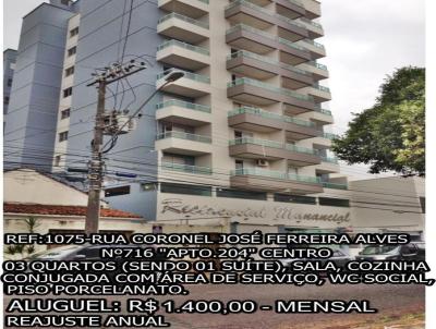 Apartamento para Locao, em Araguari, bairro CENTRO, 3 dormitrios, 1 banheiro, 1 sute, 2 vagas
