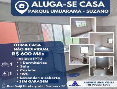 Casa para Locao, em Suzano, bairro Jardim do Bosque, 1 dormitrio, 1 banheiro