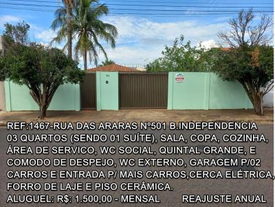 Casa para Locao, em Araguari, bairro INDEPENDNCIA