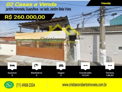 Casa para Venda, em Guarulhos, bairro jardim Alvorada, 5 dormitrios, 2 banheiros, 2 vagas