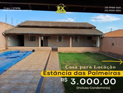 Casa em Condomnio para Locao, em Paulnia, bairro Estncia das Palmeiras, 3 dormitrios, 1 sute, 1 vaga