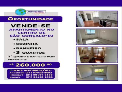 Apartamento para Venda, em So Gonalo, bairro Centro, 3 dormitrios, 2 banheiros