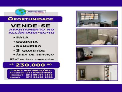 Apartamento para Venda, em So Gonalo, bairro Alcntara, 3 dormitrios, 1 banheiro, 1 vaga