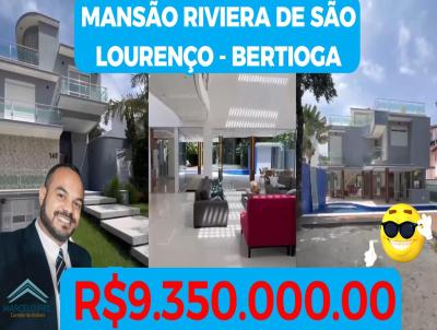 Manso para Venda, em Bertioga, bairro Riviera de So Loureno, 6 dormitrios, 7 banheiros, 6 sutes, 8 vagas