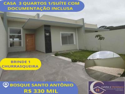 Casa para Venda, em Fazenda Rio Grande, bairro Bosque Santo Antnio, 3 dormitrios, 2 banheiros, 1 sute, 2 vagas