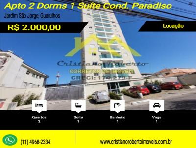 Apartamento para Locao, em Guarulhos, bairro Jardim So Jorge, 2 dormitrios, 1 banheiro, 1 sute, 1 vaga
