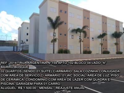 Apartamento para Locao, em Araguari, bairro BOSQUE, 2 dormitrios, 1 sute