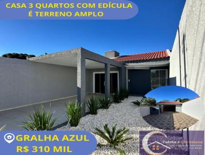 Casa para Venda, em Fazenda Rio Grande, bairro Gralha Azul, 3 dormitrios, 1 banheiro, 2 vagas