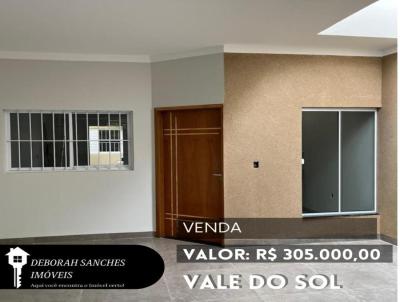 Casa para Venda, em Birigui, bairro Vale do Sol, 3 dormitrios, 2 banheiros, 2 sutes, 1 vaga