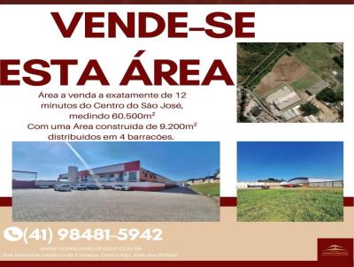 rea para Venda, em So Jos dos Pinhais, bairro Rio Pequeno