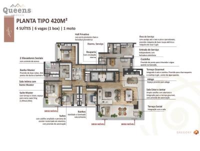 Apartamento para Venda, em Barueri, bairro Alphagran Alphaville, 4 dormitrios, 6 banheiros, 4 sutes, 6 vagas