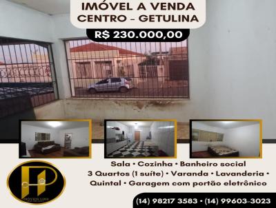 Casa para Venda, em Getulina, bairro Centro, 3 dormitrios, 2 banheiros, 1 sute