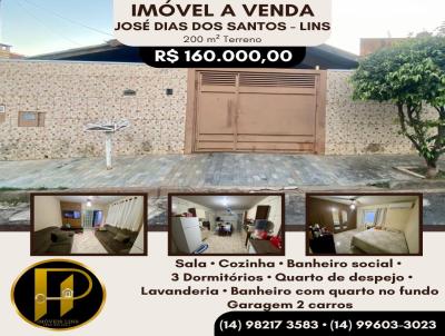 Casa para Venda, em Lins, bairro Conjunto Habitacional Jos Dias dos Santos, 4 dormitrios, 2 banheiros, 2 vagas