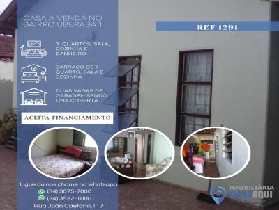 Casa para Venda, em , bairro Bairro Uberaba I, 3 dormitrios, 1 banheiro, 2 vagas