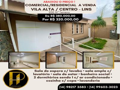 Residencial e Comercial para Venda, em Lins, bairro Vila Alta, 2 dormitrios