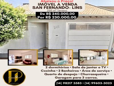 Casa para Venda, em Lins, bairro Residencial San Fernando, 2 dormitrios, 2 banheiros, 4 vagas