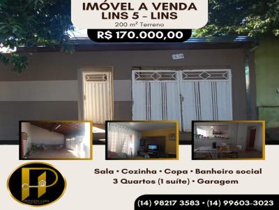 Casa para Venda, em Lins, bairro Lins 5, 3 dormitrios, 2 banheiros, 1 sute