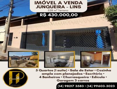 Casa para Venda, em Lins, bairro Junqueira, 5 dormitrios, 4 banheiros, 1 sute, 3 vagas