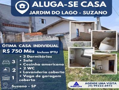 Casa para Locao, em Suzano, bairro Jardim do Lago, 3 dormitrios, 2 banheiros, 1 vaga