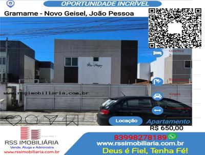 Apartamento para Locao, em Joo Pessoa, bairro Gramame - Novo Geisel, 2 dormitrios, 1 banheiro, 1 vaga