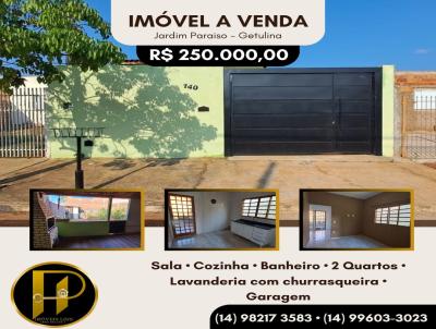 Casa para Venda, em Getulina, bairro Jardim Paraso, 2 dormitrios