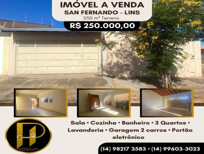 Casa para Venda, em Lins, bairro Residencial San Fernando, 3 dormitrios, 2 vagas