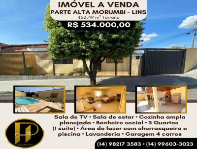 Casa para Venda, em Lins, bairro Residencial Morumbi, 3 dormitrios, 1 sute, 4 vagas