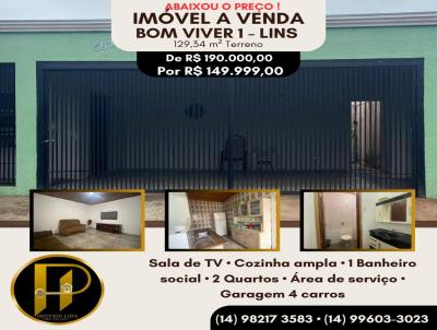 Casa para Venda, em Lins, bairro Jardim Bom Viver 1, 2 dormitrios