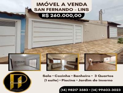 Casa para Venda, em Lins, bairro Residencial San Fernando, 3 dormitrios, 1 sute