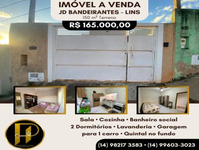 Casa para Venda, em Lins, bairro Jardim Bandeirantes, 2 dormitrios, 1 banheiro, 1 vaga