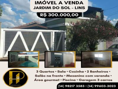 Casa para Venda, em Lins, bairro Jardim do Sol, 3 dormitrios, 2 banheiros